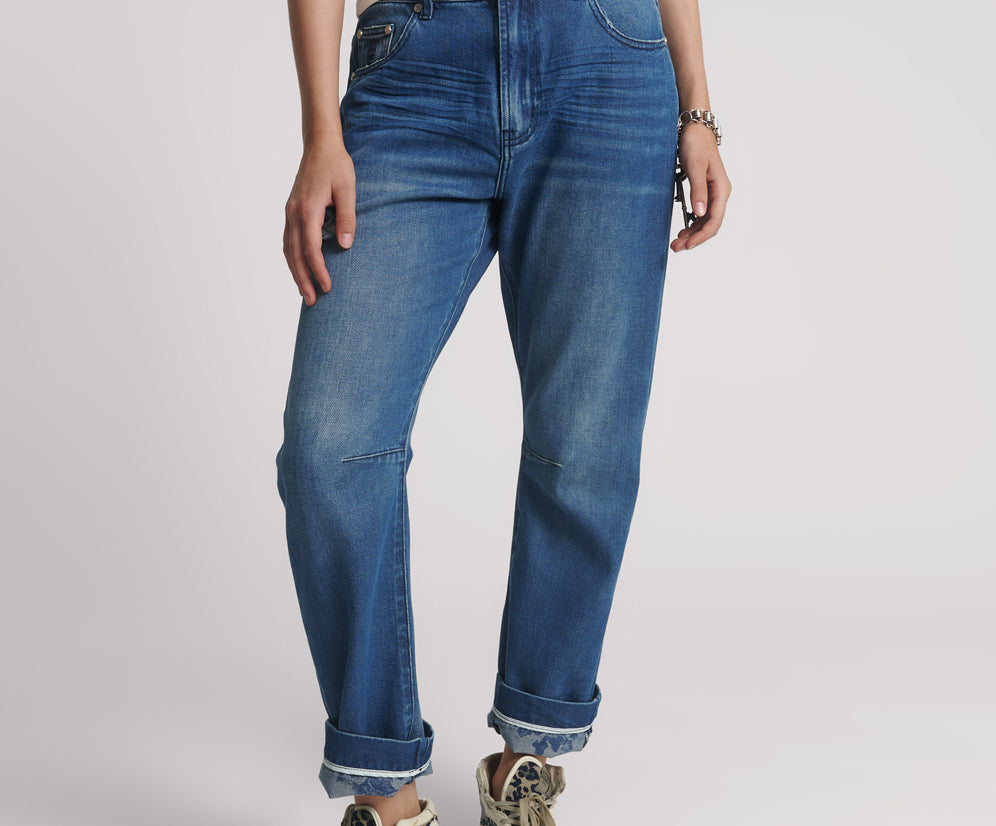 Bandits Low Waist Boyfriend Denim Jeans - Rosewood