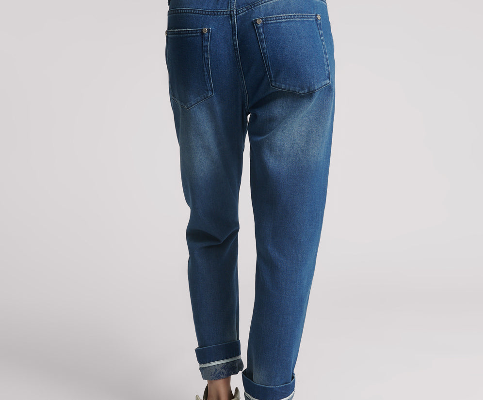 Bandits Low Waist Boyfriend Denim Jeans - Rosewood