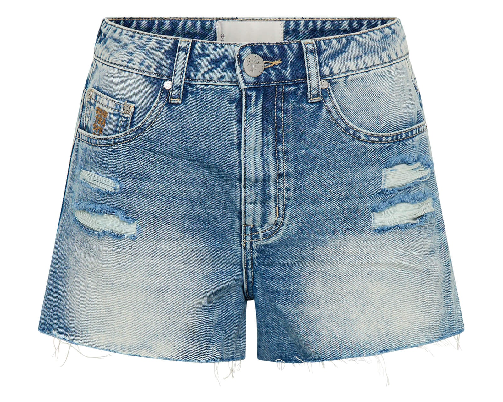 Bowies High Waist Denim Shorts - Sunset Blue