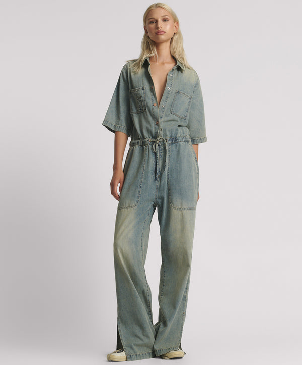 Veronica Denim Jumpsuit - Blue Sand