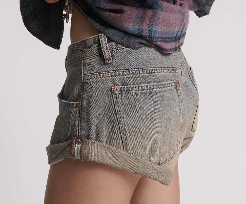 Bandits Low Waist Denim Shorts - Island Blue