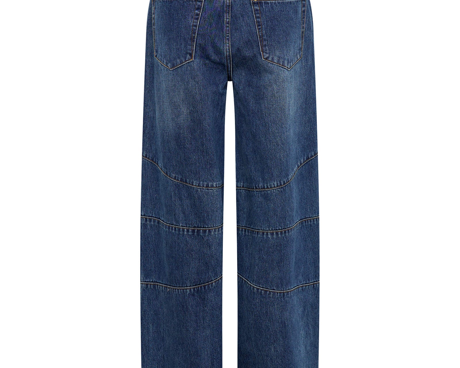 Barrel Mid Waist Wide Leg Denim Jeans - Dirty Blue Love