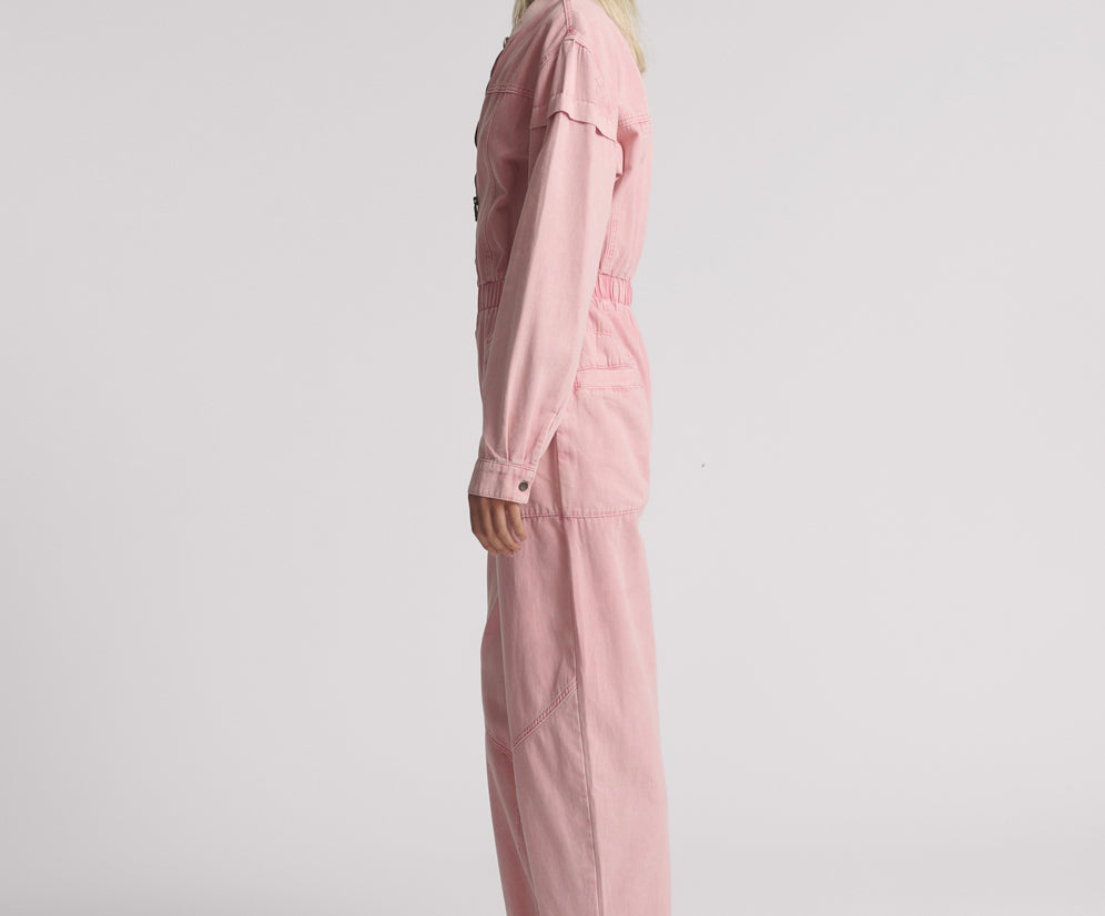 Cindy Aviator Jumpsuit - Pink