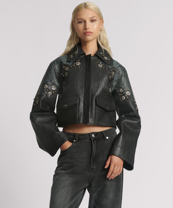 Matador Leather Cropped Jacket - Black