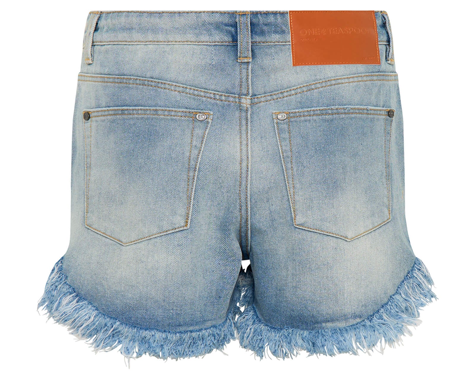 Outlaws Mid Waist Mid Length Denim Shorts -  Blue Malt