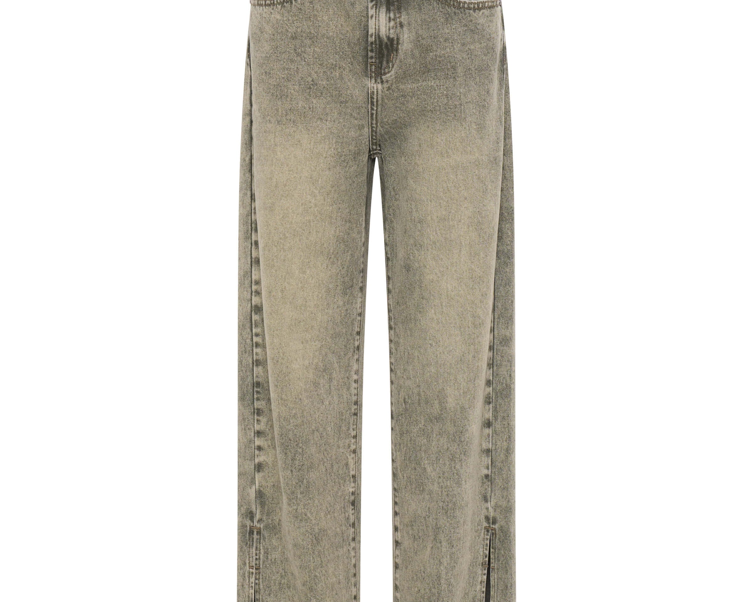 Billie Mid Waist Long Rise Straight Leg Denim Jeans - Burnt Khaki