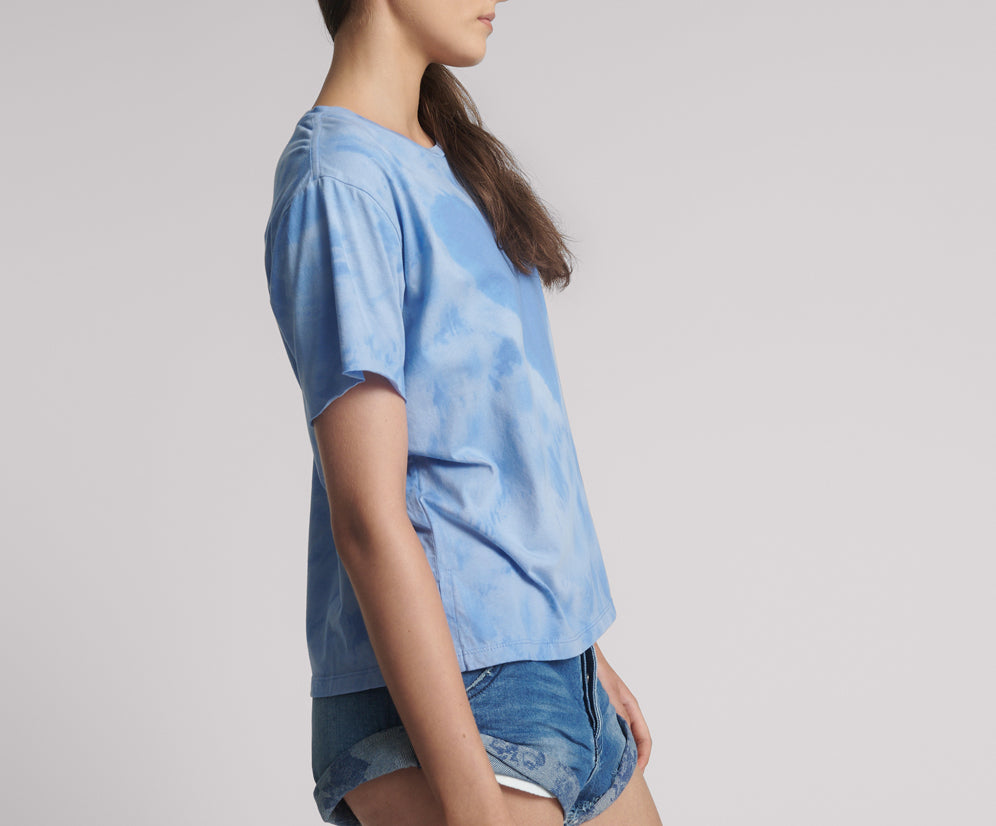 Love Sweat Split Hem Tee - Blue