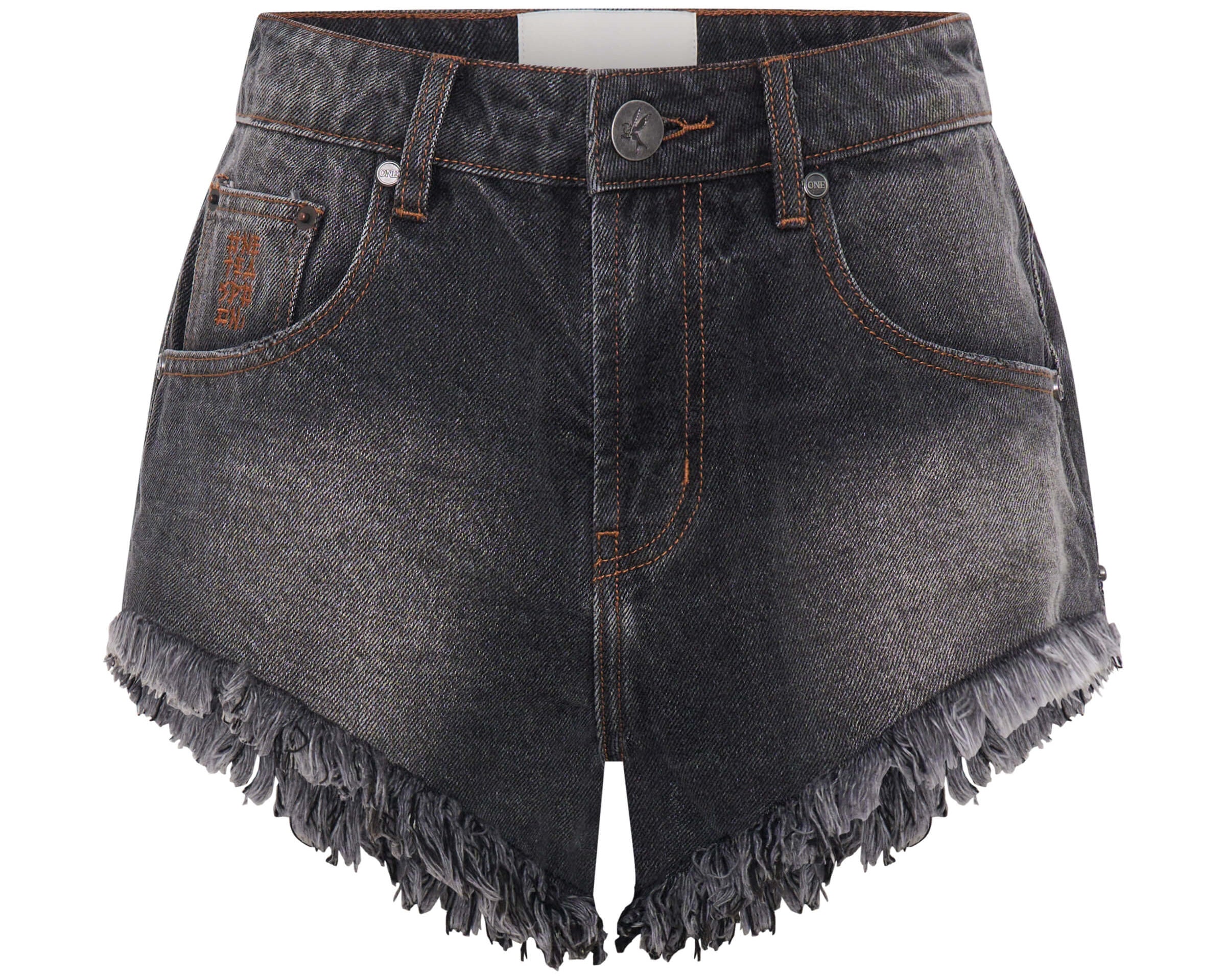 Renegades High Waist Denim Shorts - Worn Black