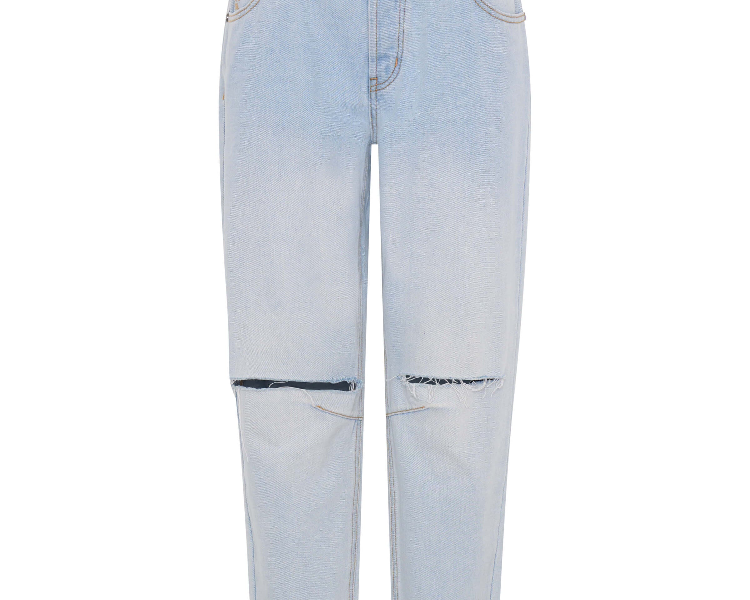 Saints Low Waist Boyfriend Denim Jeans - Cyber Blue