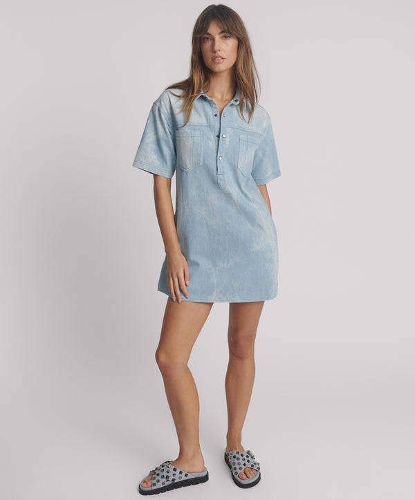 Pixie Denim Shirt Dress - Cloudy Blue