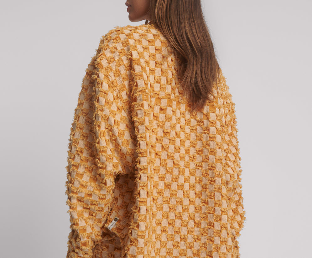 Gingham Daria Shacket - Yellow