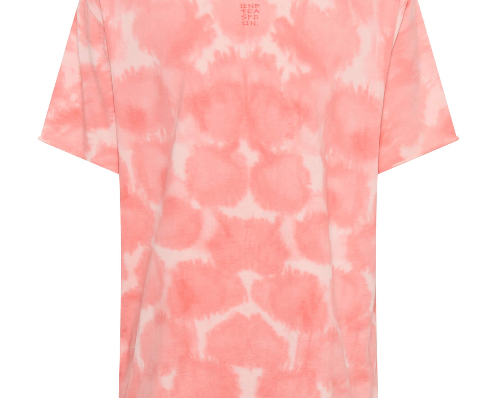 Heart Throb Tie Dye Boyfriend Tee - Coral Pink