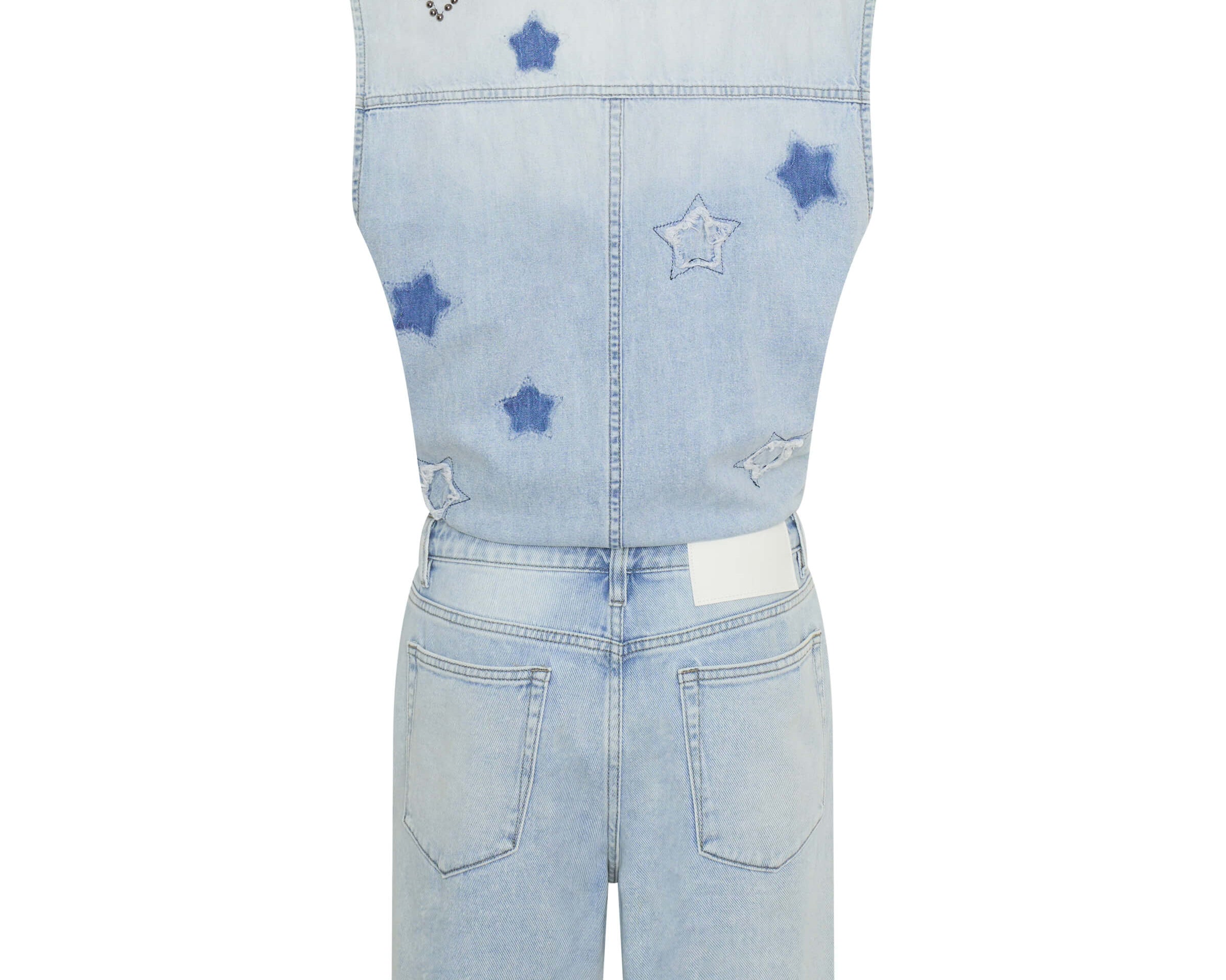 Jackson Boyfriend Mini Denim Jumpsuit - Soft Blue