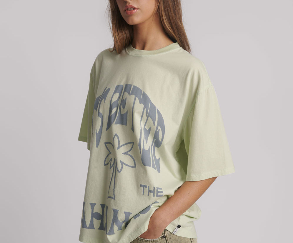 Its Better In The Bahamas Kobe Tee - Green Mist