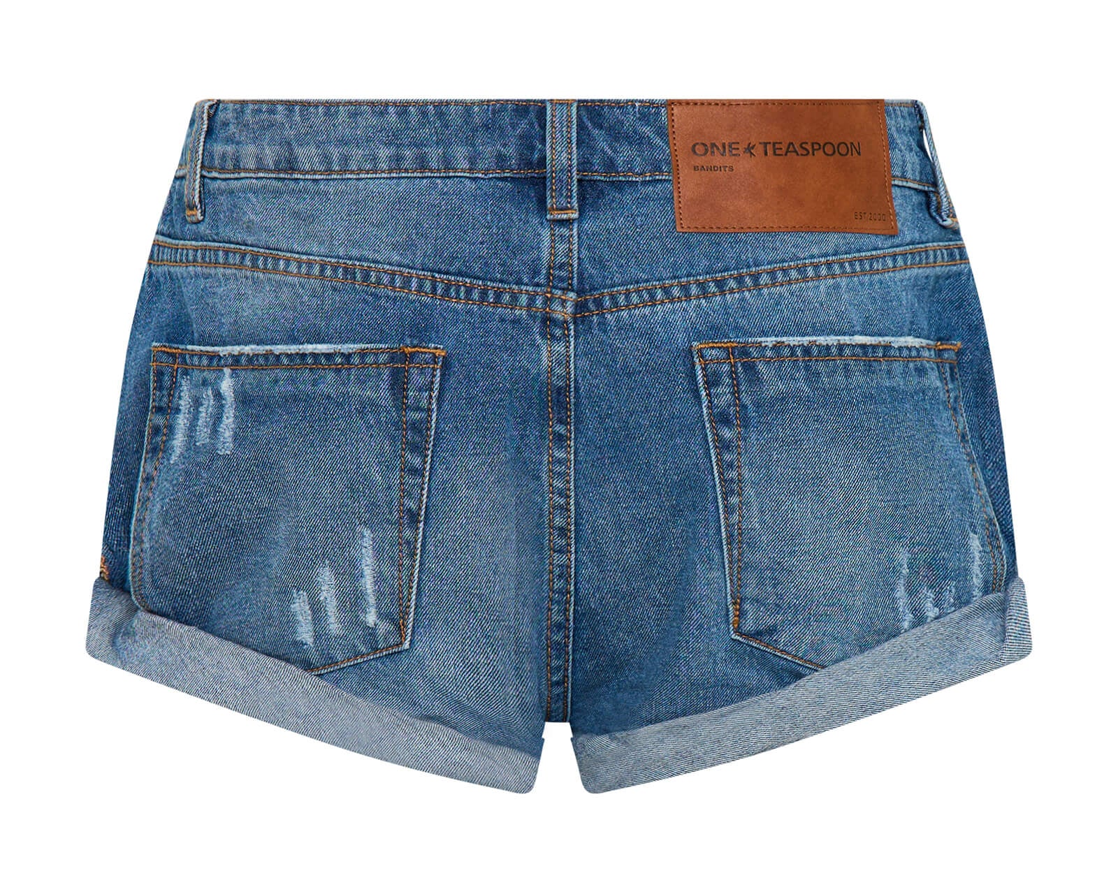 Bandits Low Waist Denim Shorts - Pacifica Blue