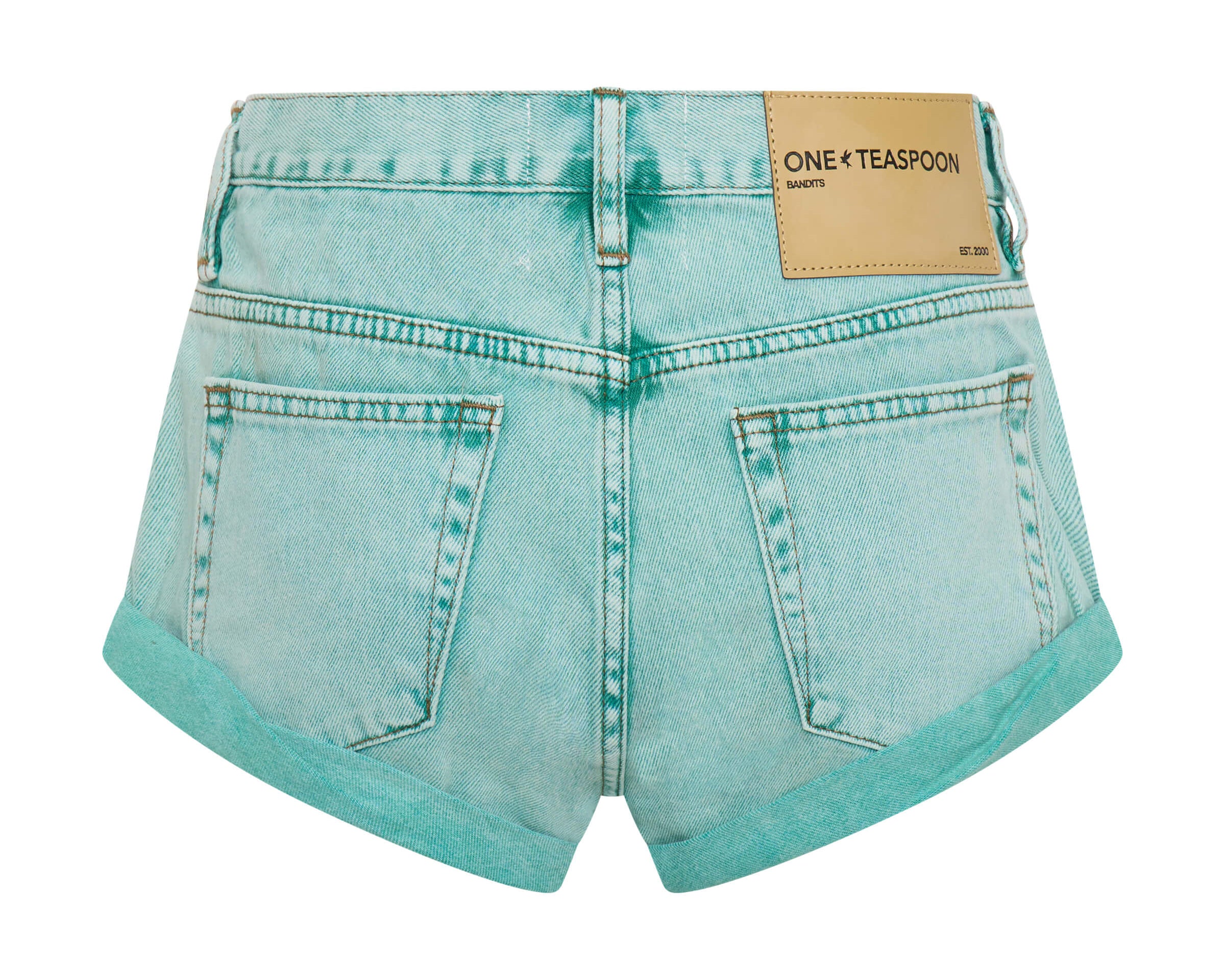 Bandits Low Waist Denim Shorts - Mint Green